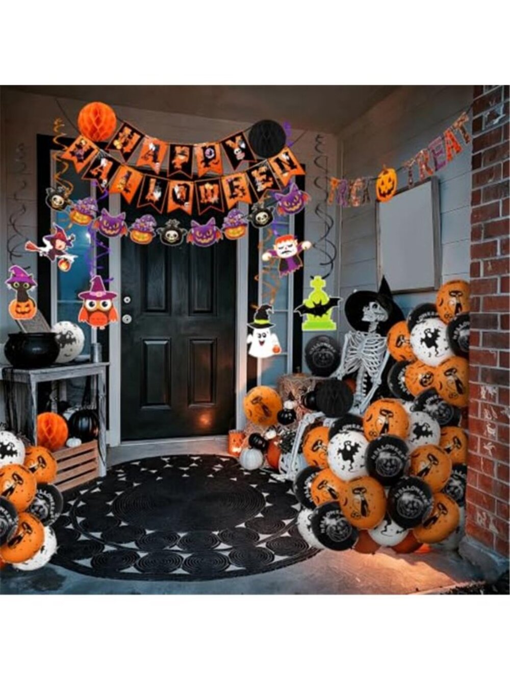 Halloween Decorations 33 Pcs Happy Halloween Banner Trick or Treat Banner - Picture 5 of 7